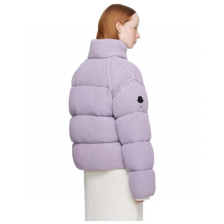 Moncler Limited Edition A-Line Knitted Jacket - Purple Black