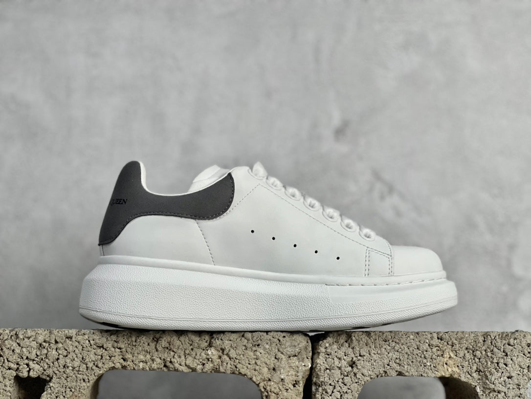 Alexander McQueen White Lace-Up Sneakers with Anti-Counterfeit Chip