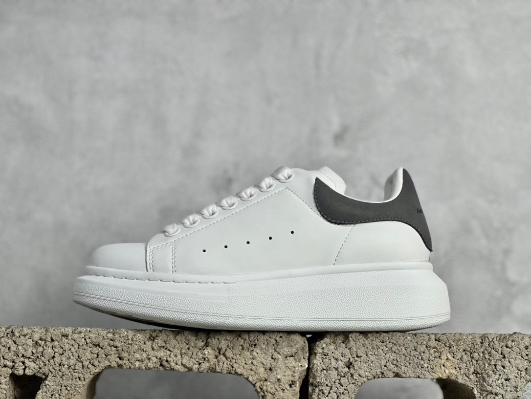 Alexander McQueen White Lace-Up Sneakers with Anti-Counterfeit Chip