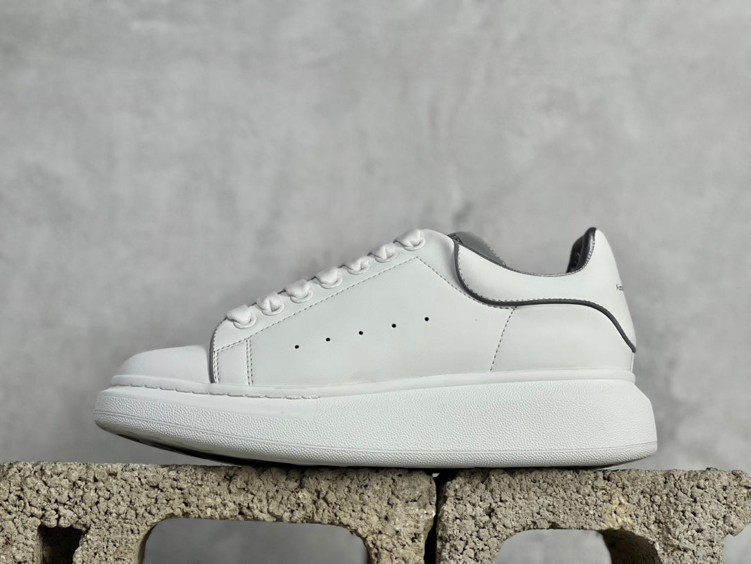 Alexander McQueen White Lace-Up Sneakers with Anti-Counterfeit Technology