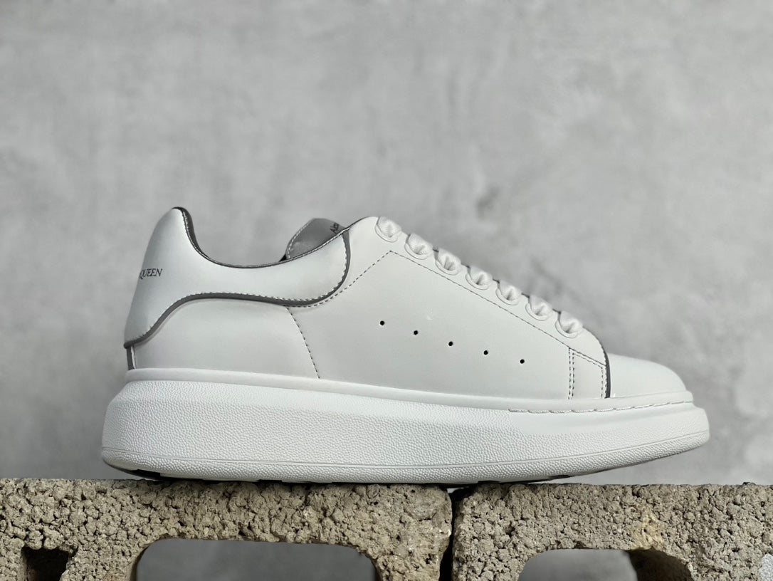 Alexander McQueen White Lace-Up Sneakers with Anti-Counterfeit Technology