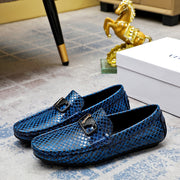 Versace Men's Premium Beanie Shoes - Authentic Leather Fashion Footwear