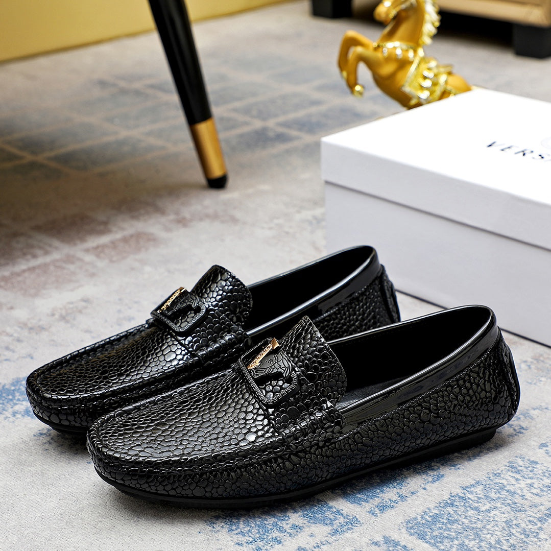 Versace Men's Premium Beanie Shoes - Luxury Footwear in Solid Colors