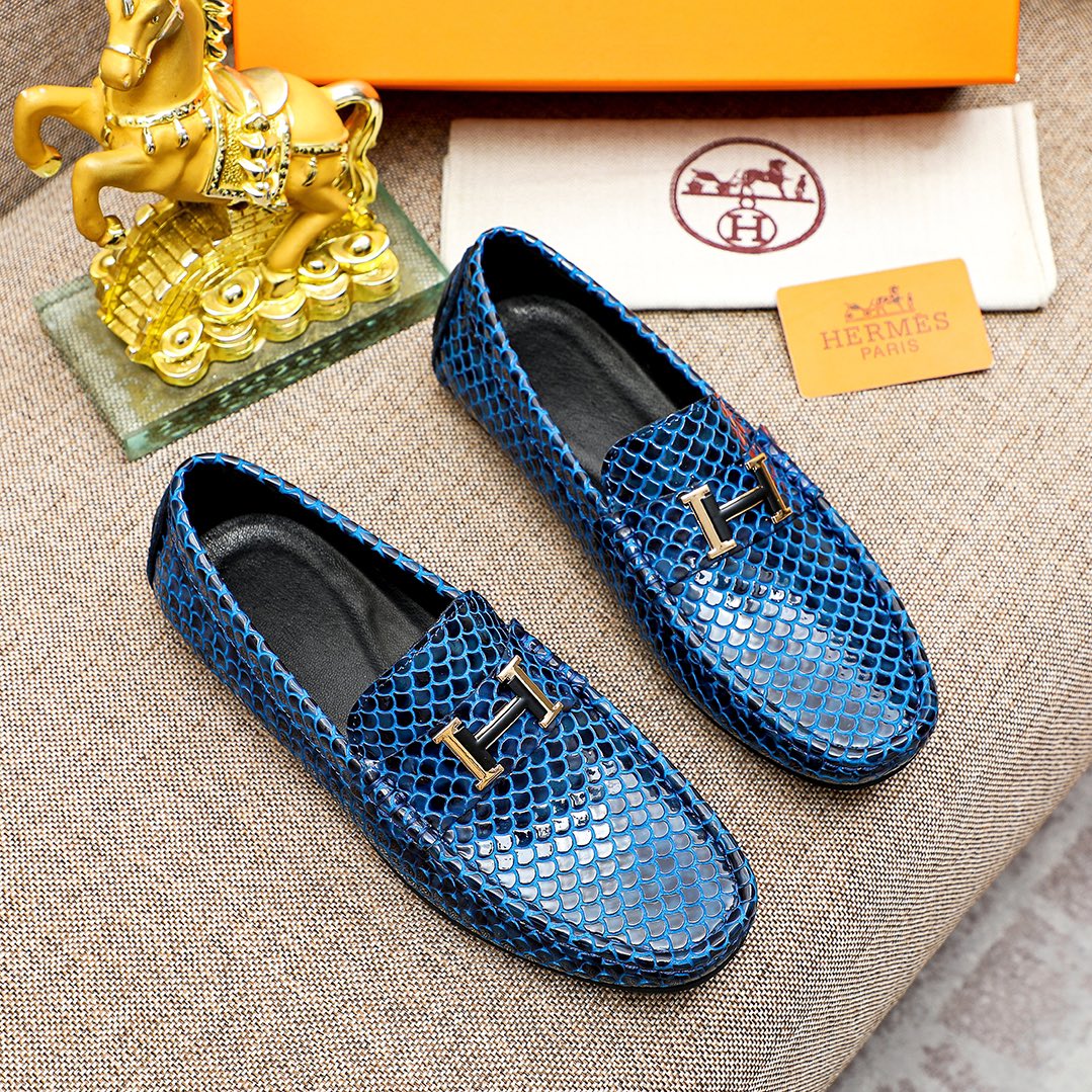 Classic Men's Slip-On Leather Shoes - Premium Cowhide, Size 38-44