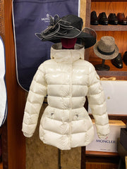 Moncler Waist-Cinching Mid-Length Down Skirt - Elegant & Warm