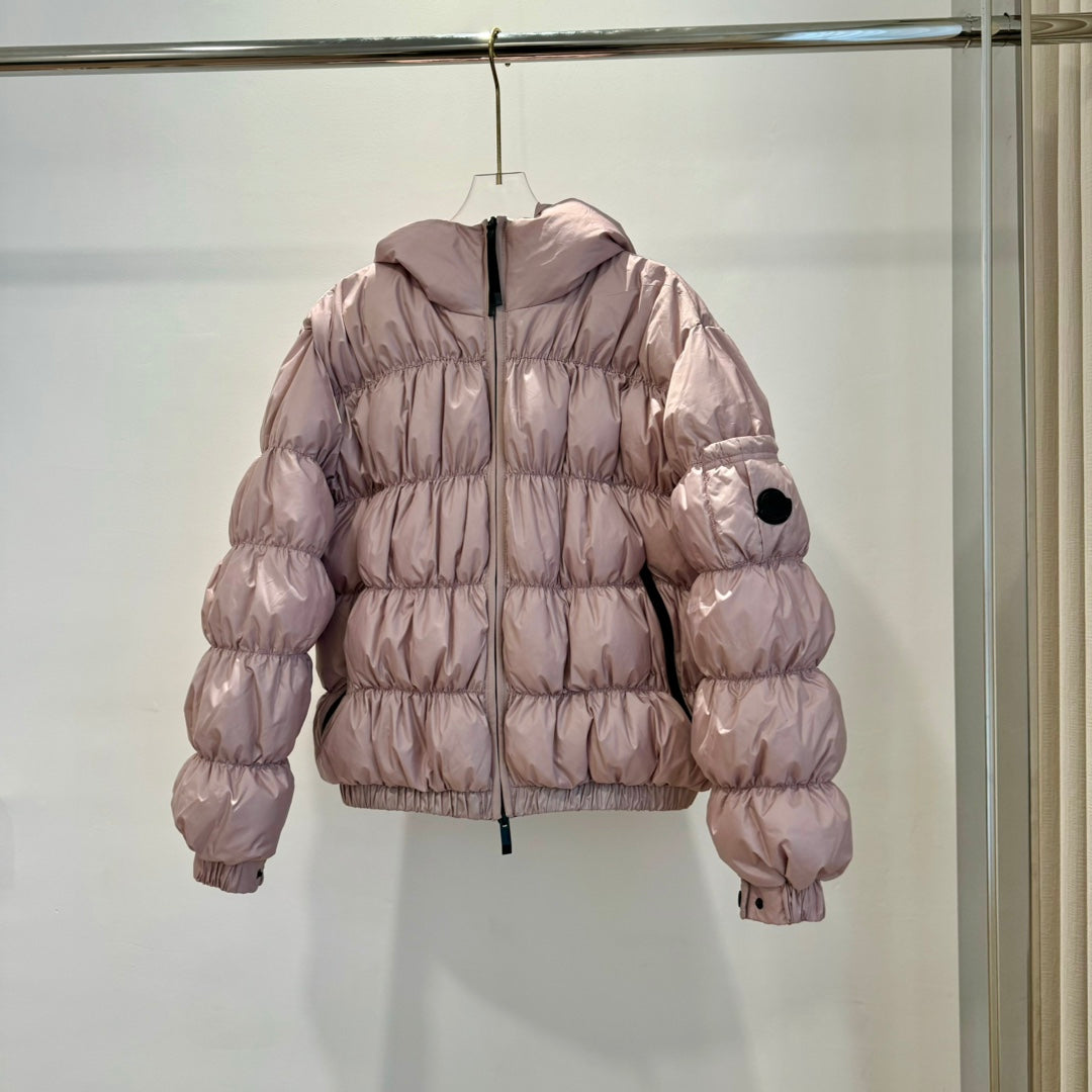 Moncler Medonte Women's Winter Down Jacket - Lotus Pink & Black