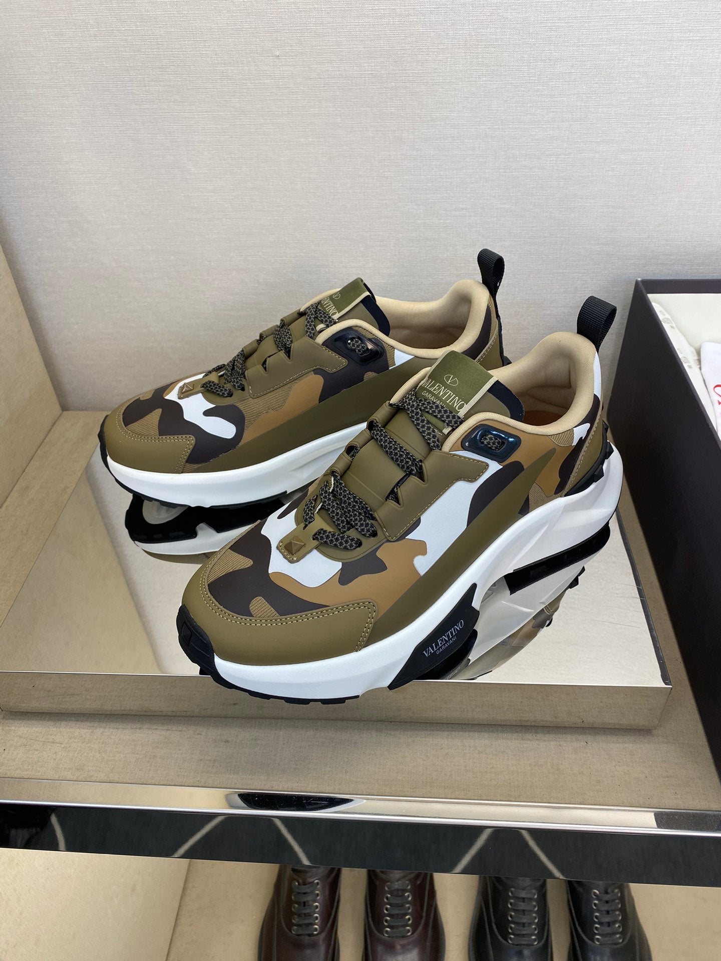 Valentino Camouflage Casual Sports Sneakers (Sizes 39-45)