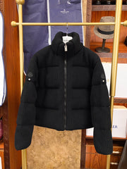 Limited Edition Moncler Purple Black A-Line Down Jacket