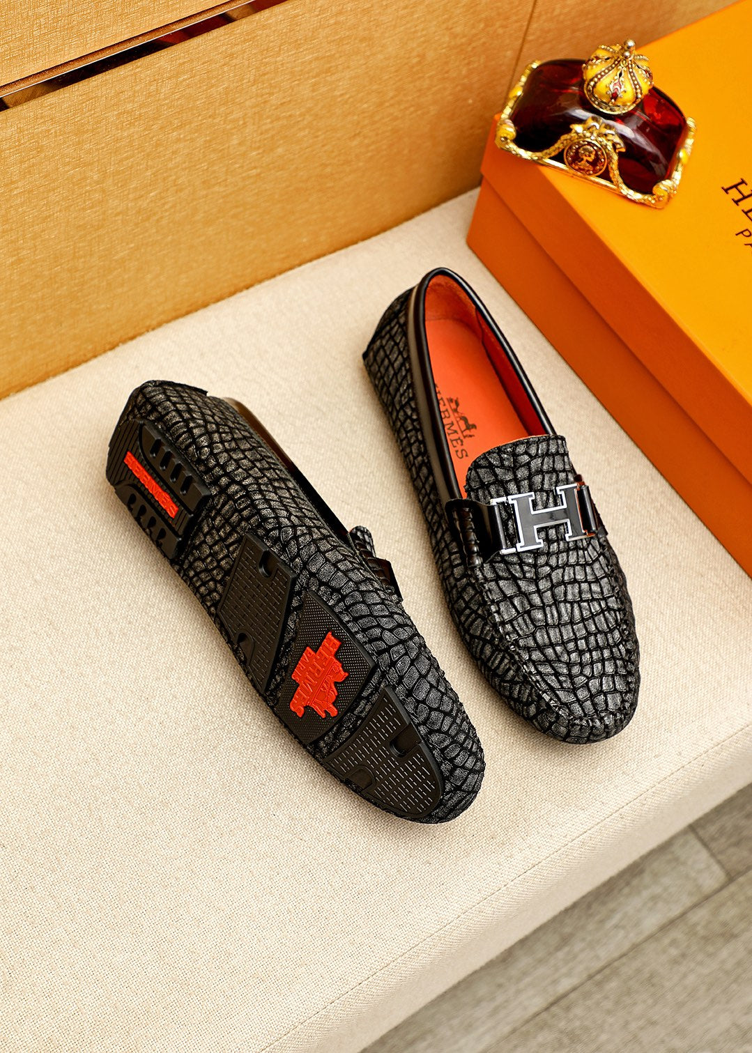 HERMES Classic Bean Shoes â€“ Luxury Comfort & Style