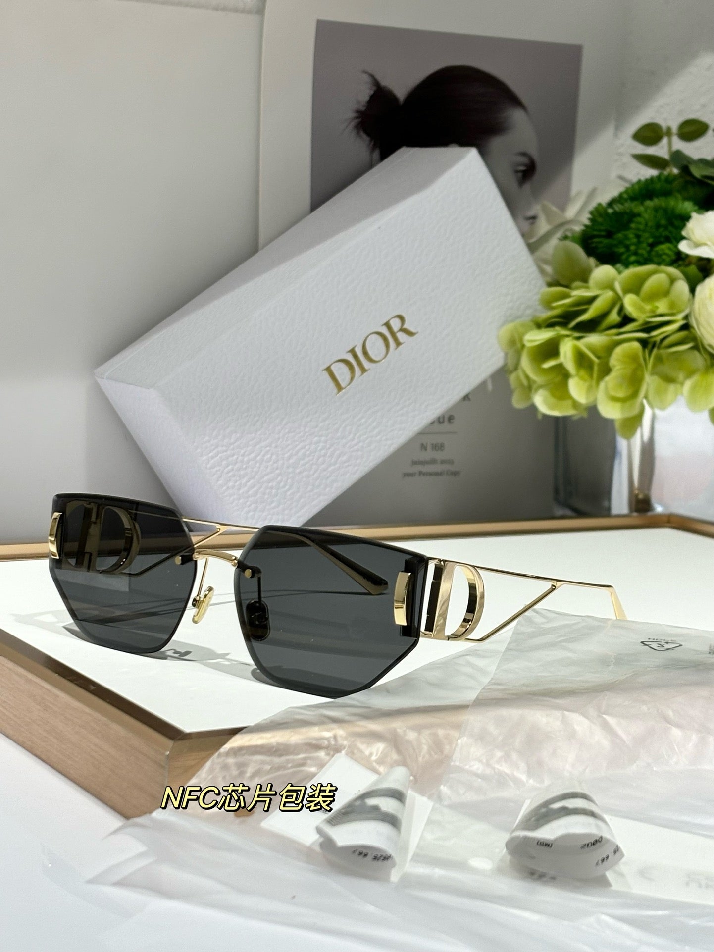 Dior 30 Montaigne B3U Eyewear with NFC Packaging - Upgraded Thick Lenses