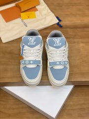Luxury Louis Vuitton-Style Calfskin Sneakers | Unisex Comfort Footwear