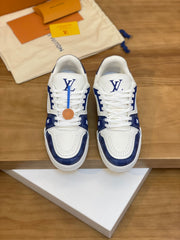 Luxury LVTrainer Denim Checkerboard Sneakers