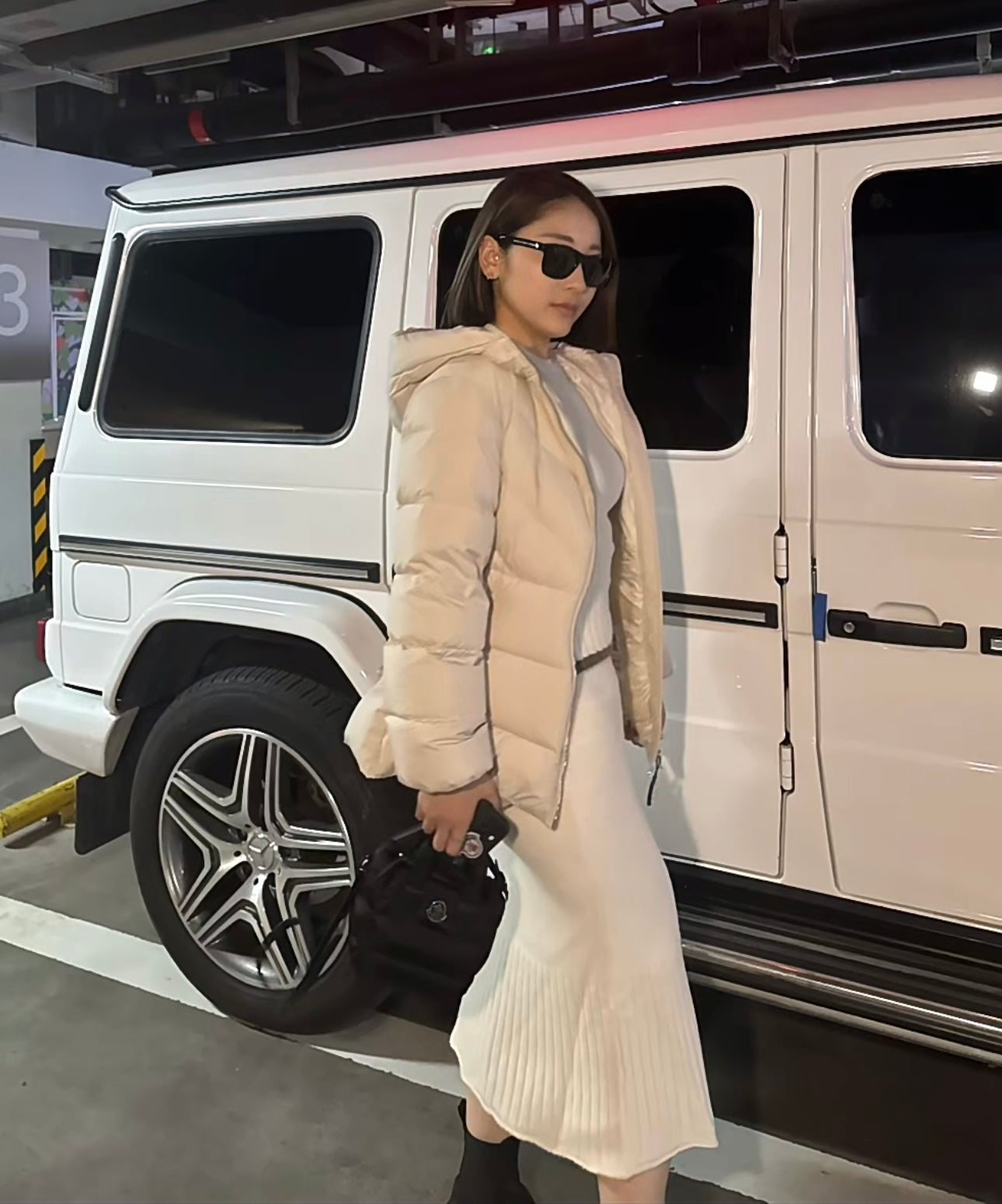 Moncler Brosse Women's Short Down Jacket with Gold Buckle