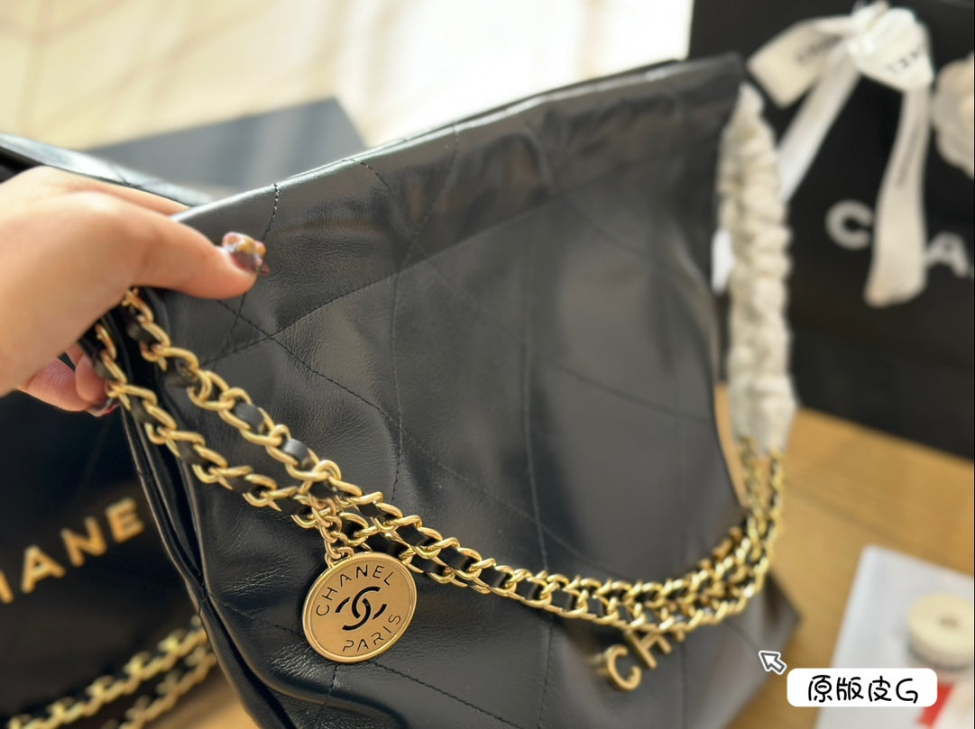 Chic Chanel Cowhide Garbage Bags
