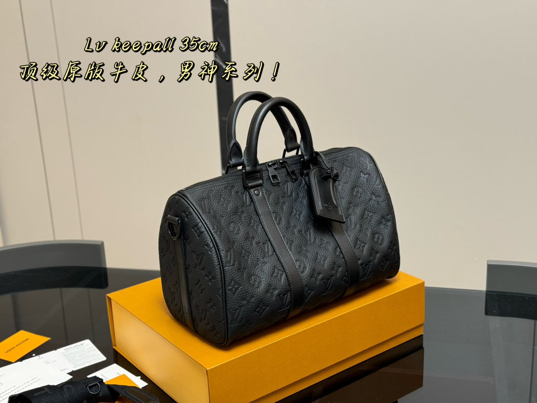 Unisex LV Keepall Pillow Bag in Luxury Cowhide