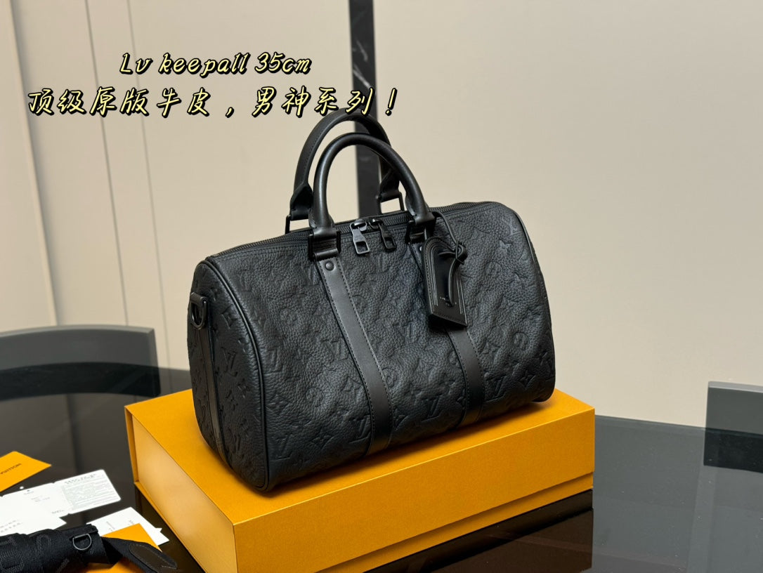 Unisex LV Keepall Pillow Bag in Luxury Cowhide