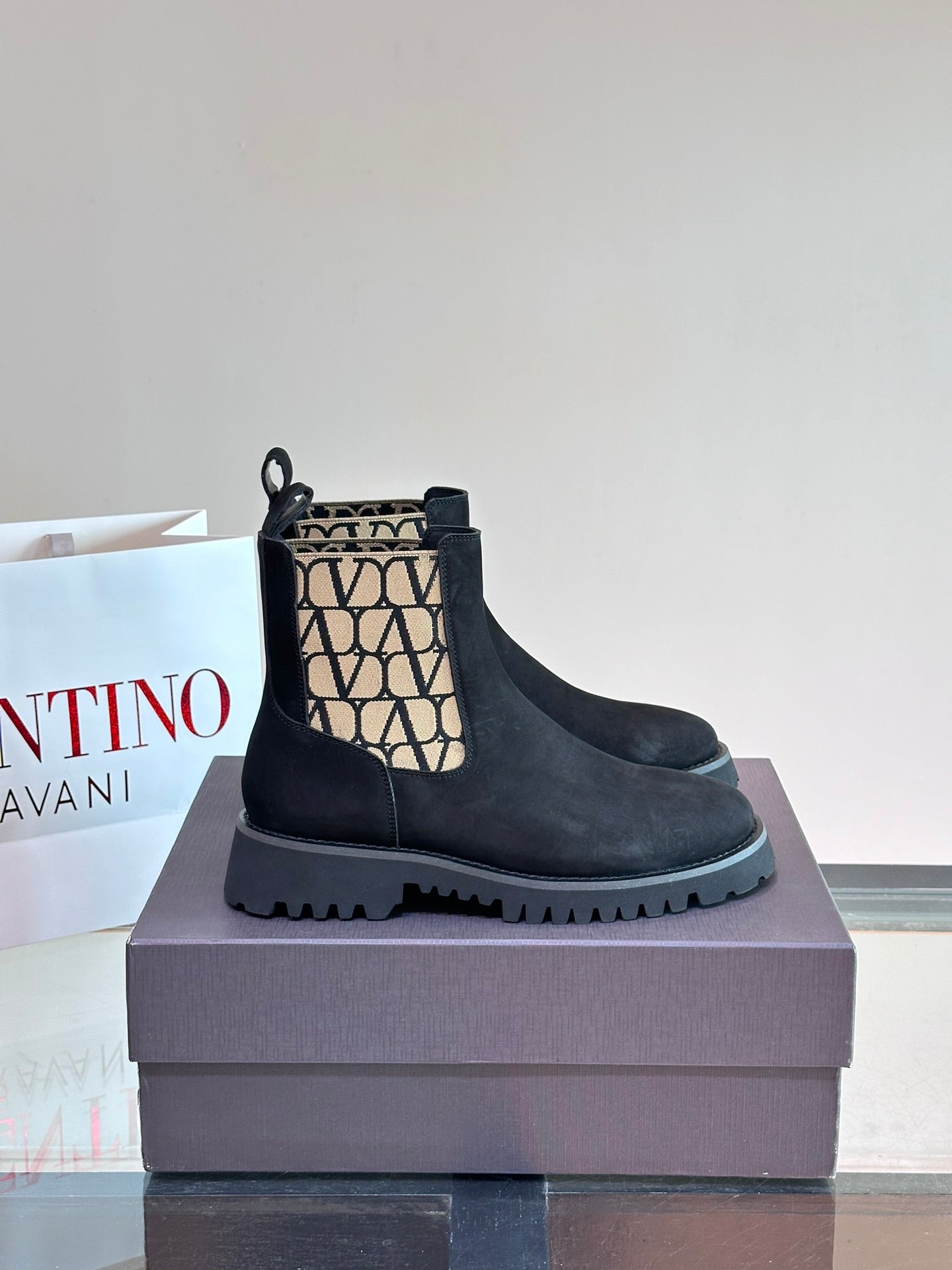 Valentino Men's Short Boots - Premium Cowhide Leather