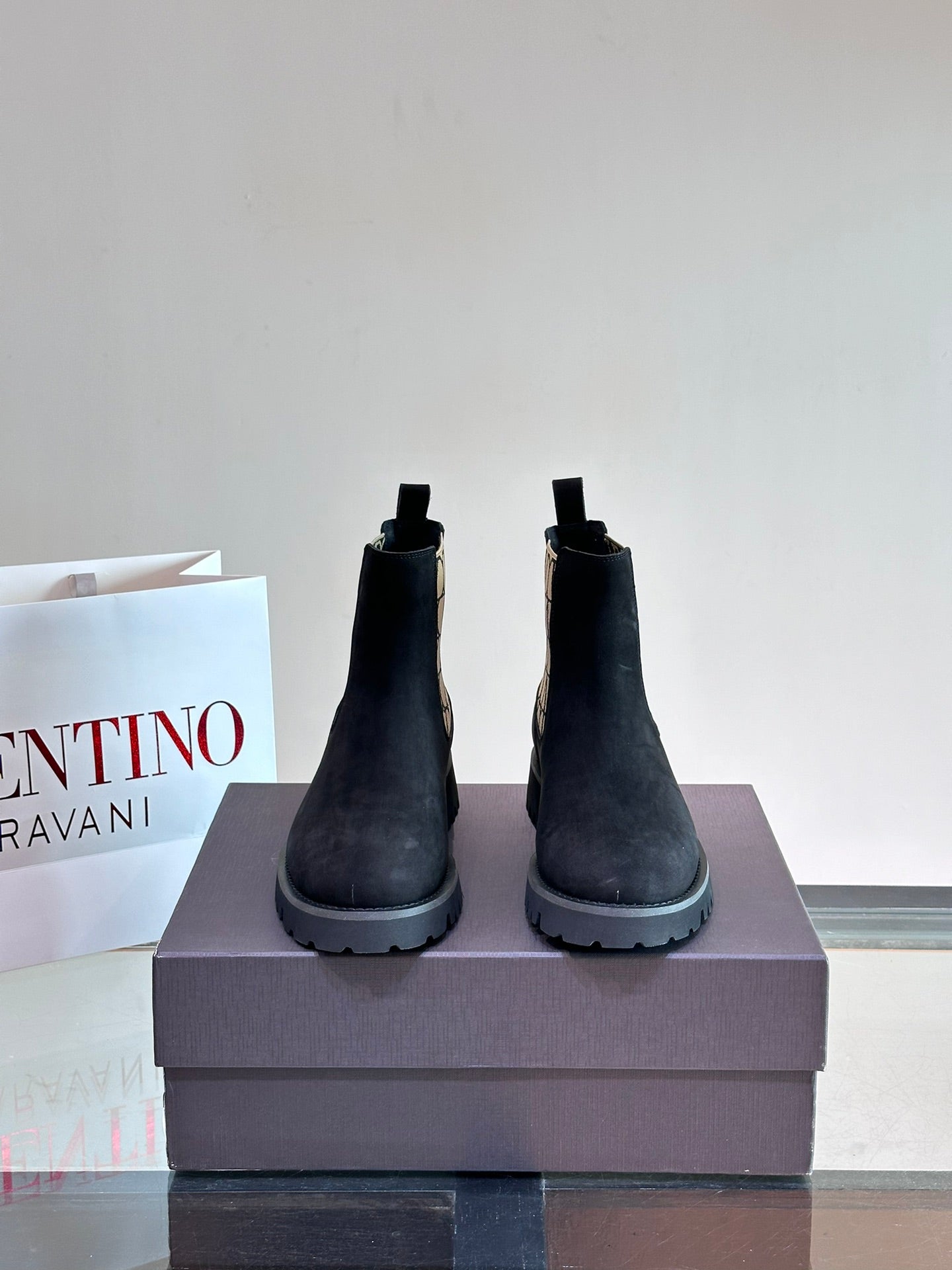 Valentino Men's Short Boots - Premium Cowhide Leather