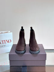 VALENTINO Men's Luxury Leather Short Boots