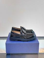 DIOR Men's Leather Loafers - Elegant Slip-On Casual Shoes