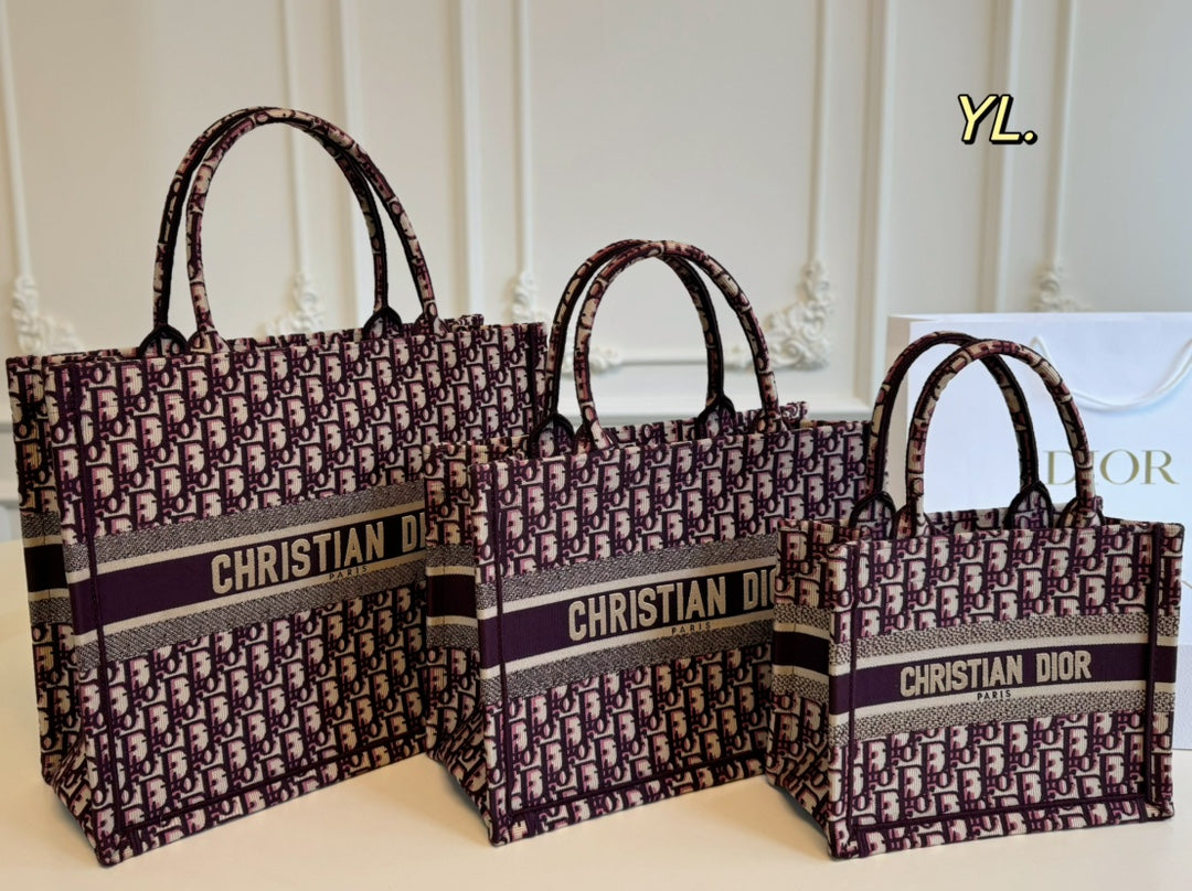Dior Embroidered Canvas Tote Bag - Retro Chic Fashion