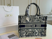Dior Canvas Embroidered Tote Bag - Medium Retro Charm