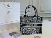 Dior Embroidered Canvas Tote Bag - Retro Chic & Versatile