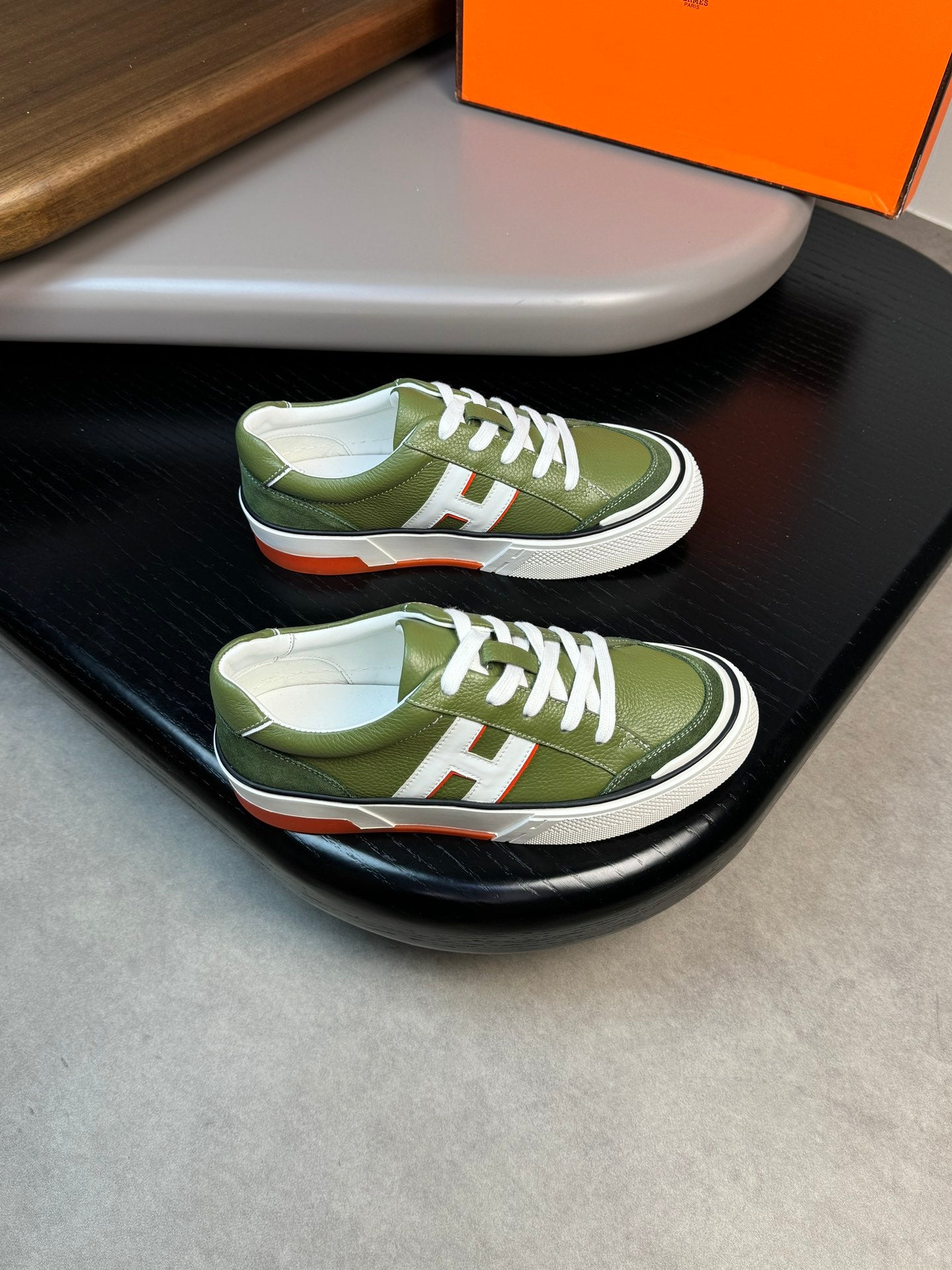 HermÃ¨s Men's Luxury Calfskin Shoes - Customizable Sizes 38-44