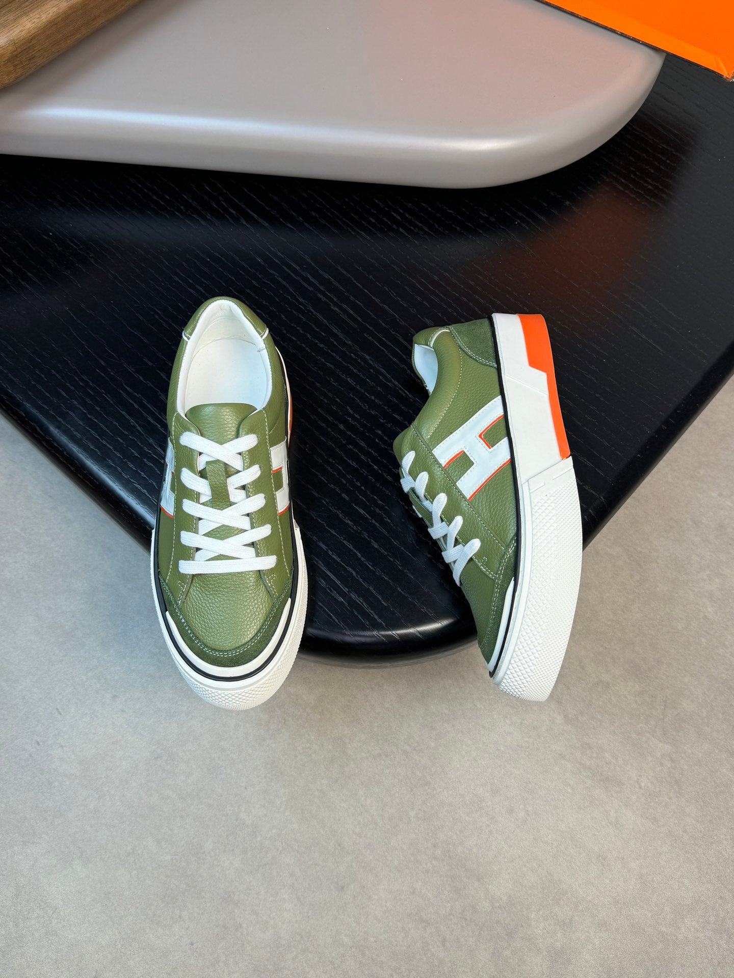 HermÃ¨s Men's Luxury Calfskin Shoes - Customizable Sizes 38-44