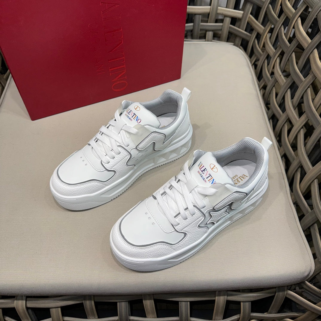 Valentin*VLTN Menâ€™s Casual Sports Shoes - Premium Calf Leather & Breathable Mesh