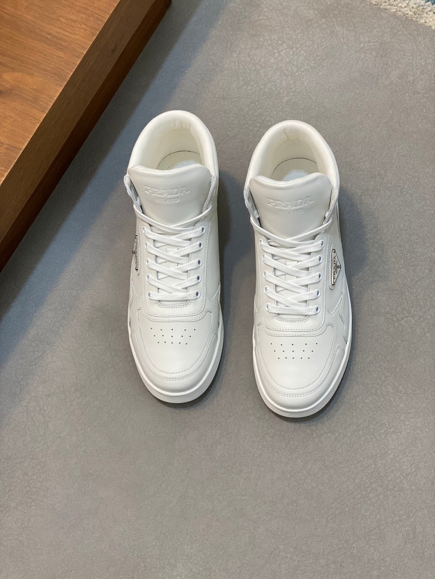 Prada Men's Casual Sports Boots - Premium Calfskin & Mesh