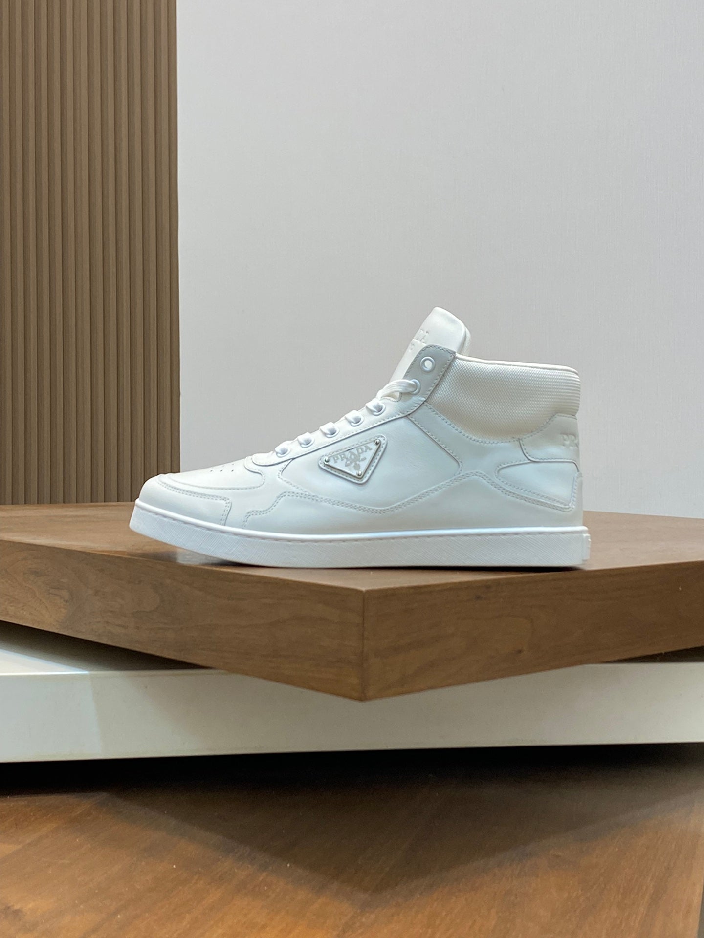 Prada Men's Casual Sports Boots - Premium Calfskin & Mesh