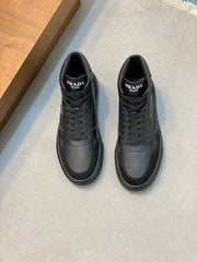Prada Men's High-Top Leather Casual Sports Shoes