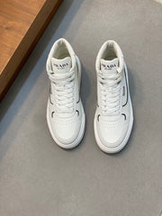 Prada Men's High-Top Leather Casual Sneakers