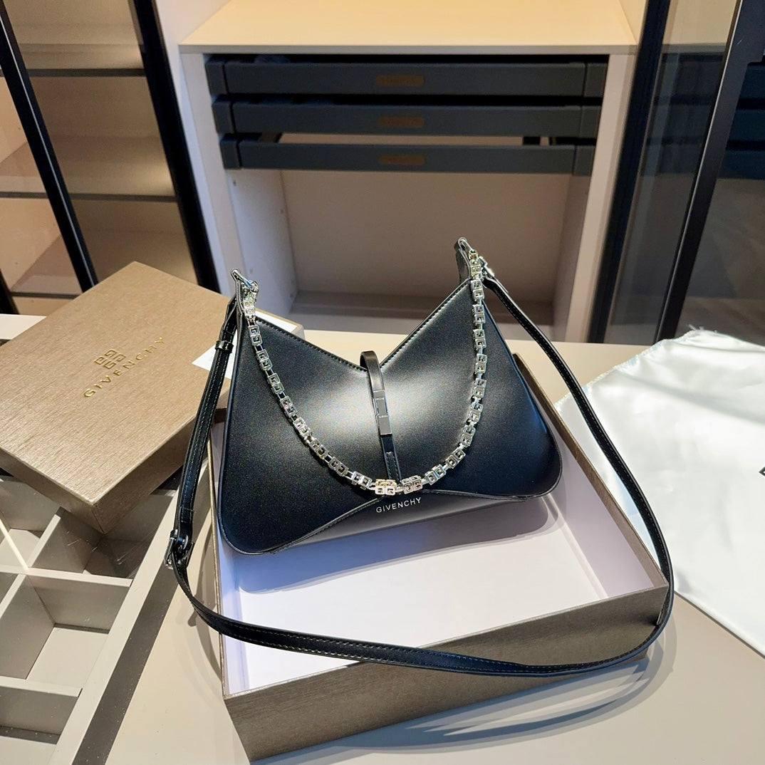 Luxury Cow Leather Cut Out Crossbody Bag