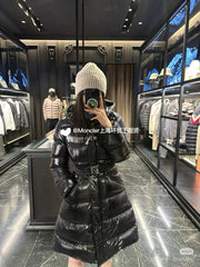 Moncler Bellevue Women's Long Down Jacket - Luxurious Winter Outerwear