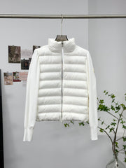 Moncler Knitted Stand Collar Down Jacket