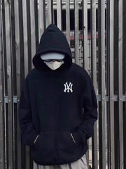 Yankees Plus Velvet Fleece Hooded Sweatshirt - Fashionable & Comfortable