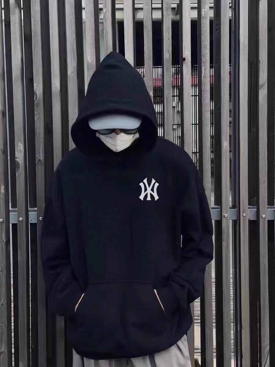 Yankees Plus Velvet Fleece Hooded Sweatshirt - Fashionable & Comfortable