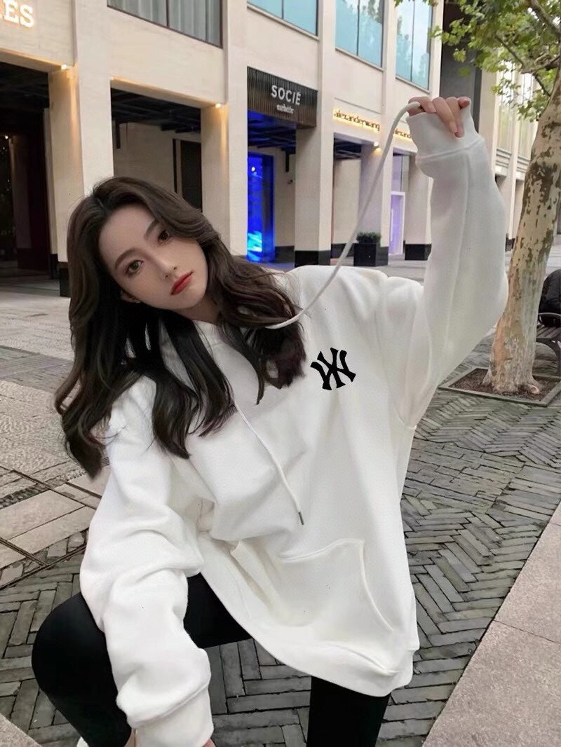 Yankees Plus Velvet Fleece Hooded Sweatshirt - Fashionable & Comfortable