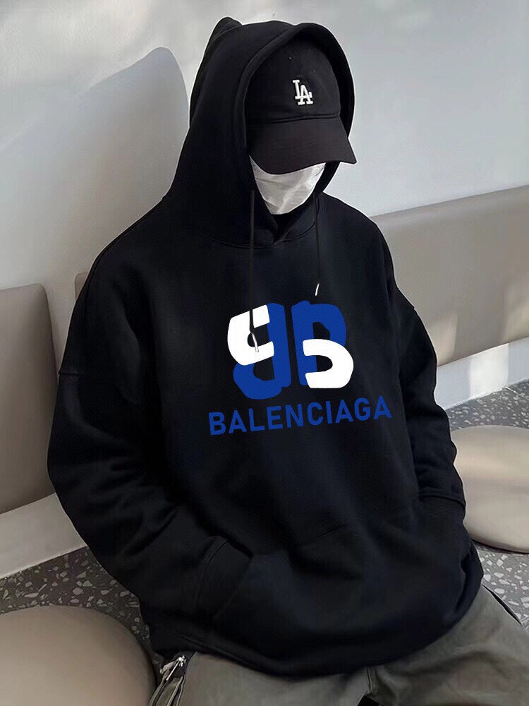 Co-Branded Balenciaga Hooded Sweatshirt for Couples