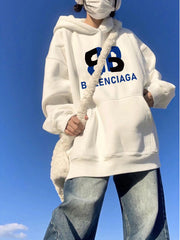 Co-Branded Balenciaga Hooded Sweatshirt for Couples