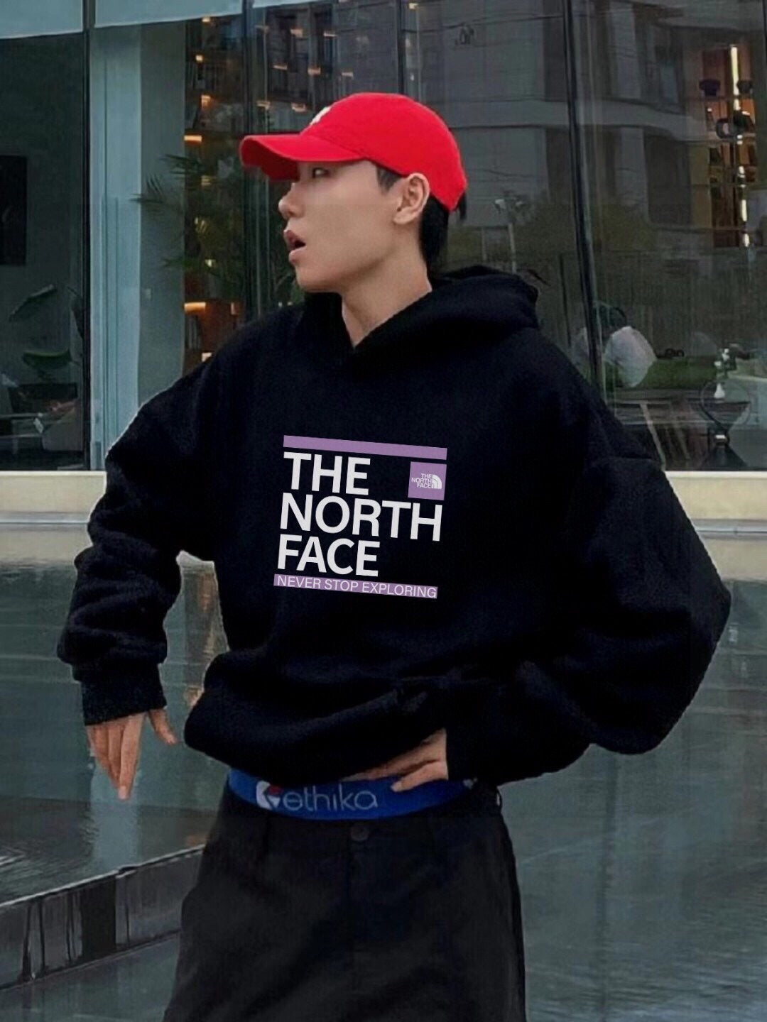 The North Face Premium Logo Hooded Sweatshirt for Couples