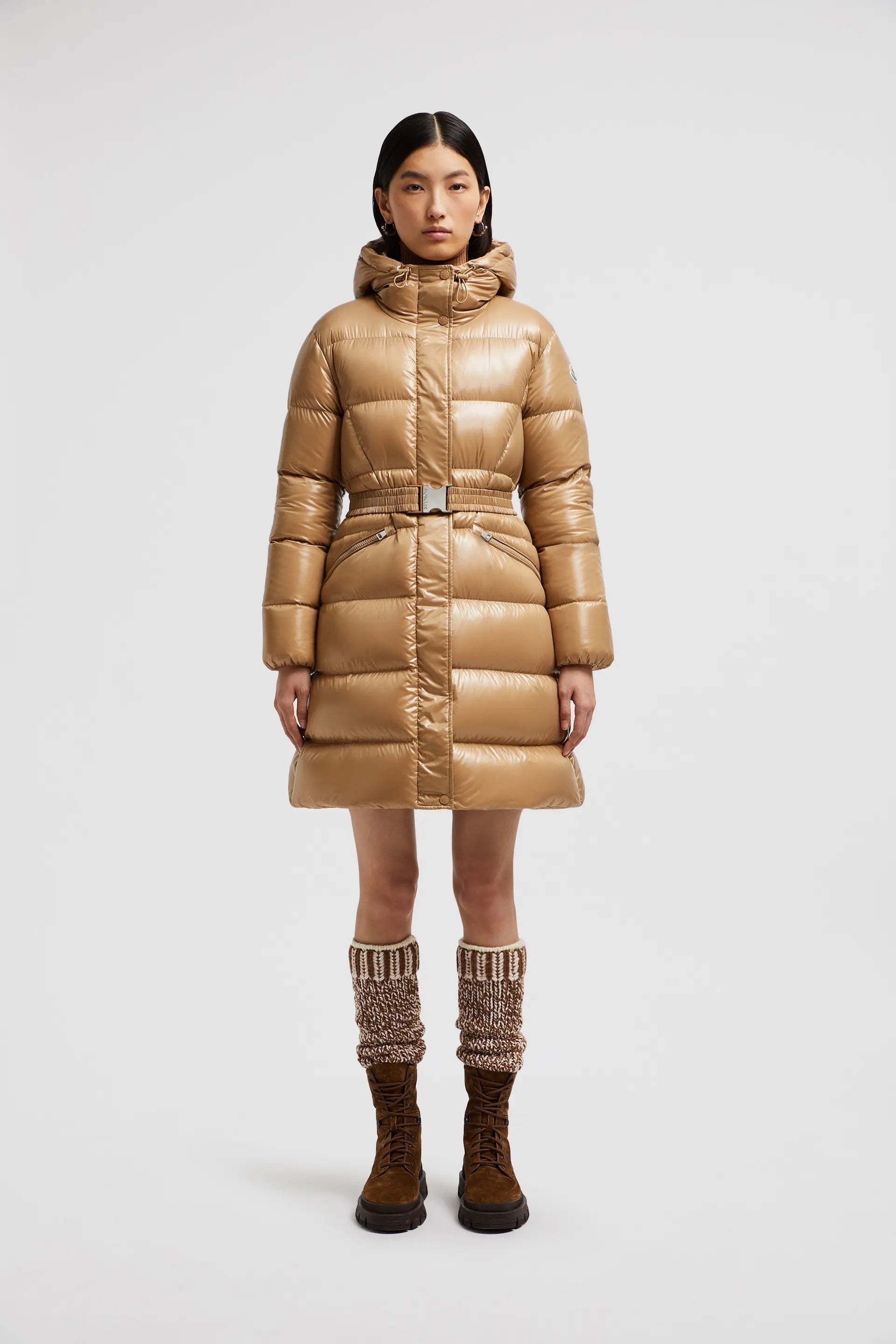 Moncler Bellevue Women's Long Down Jacket - Luxurious Winter Coat