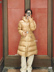 Moncler Bellevue Women's Long Down Jacket - Luxurious Winter Warmth