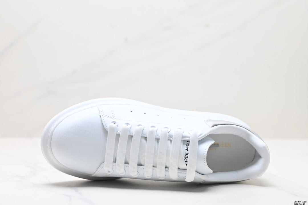 Authentic Alexander McQueen Low-Top Sole Leather Sneakers - Luxury Casual Sports Shoes