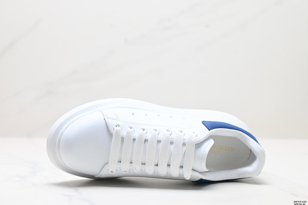 Alexander McQueen Casual Leather Sneakers - Luxury Low-Top White Shoes