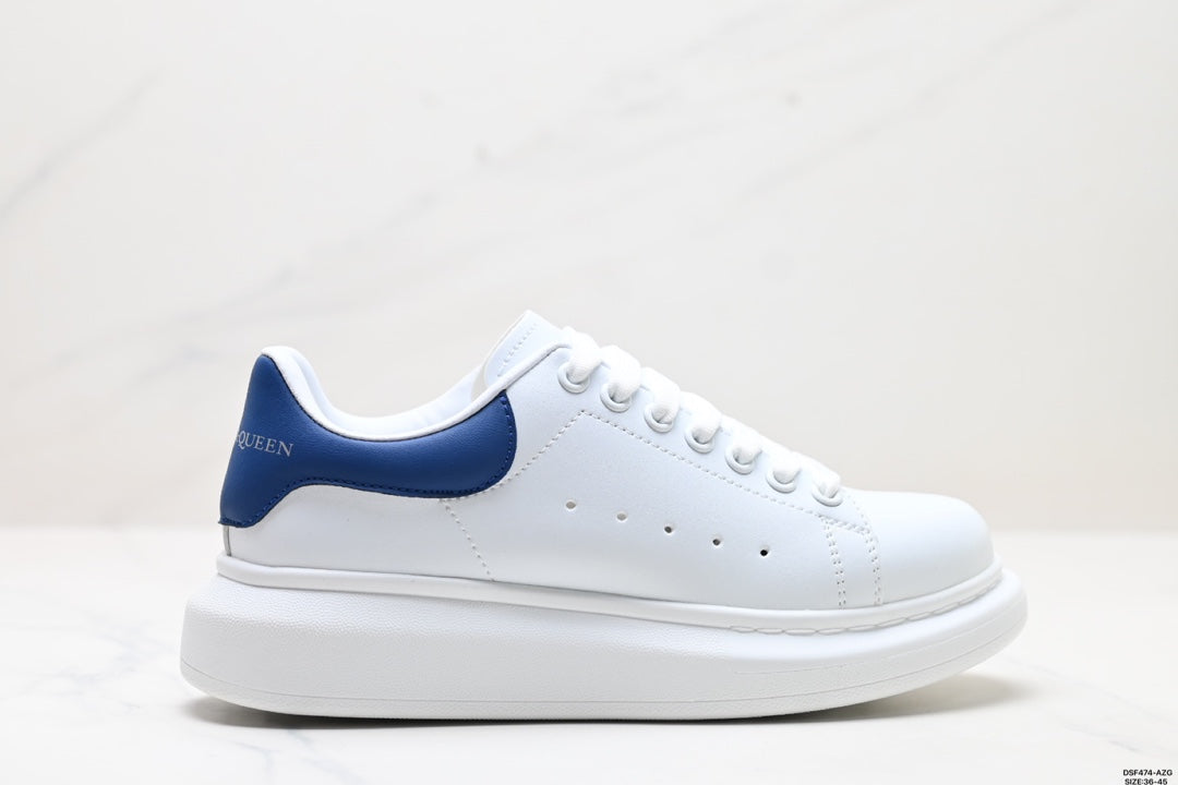 Alexander McQueen Casual Leather Sneakers - Luxury Low-Top White Shoes