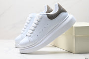 Alexander McQueen Men's Leather Sole Sneakers - Luxury White Casual Shoes