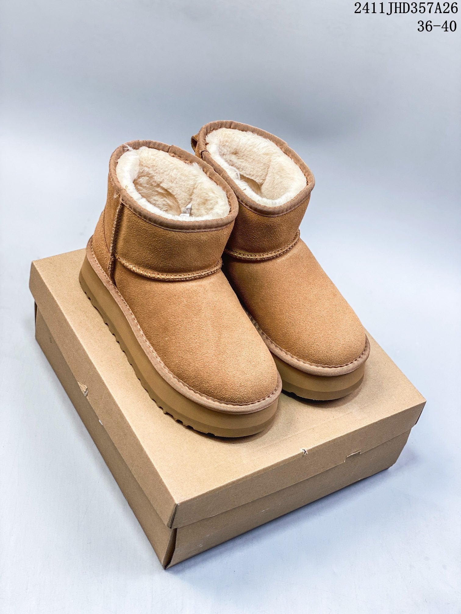Women's UGG Thickened Waterproof Sheepskin Snow Boots